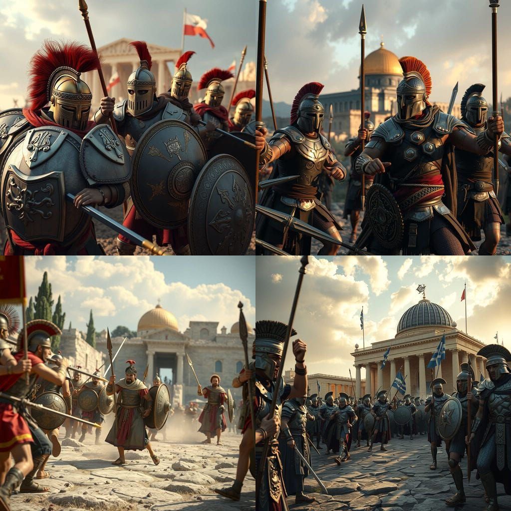 Maccabees Battle Seleucid Greeks near Jerusalem Temple