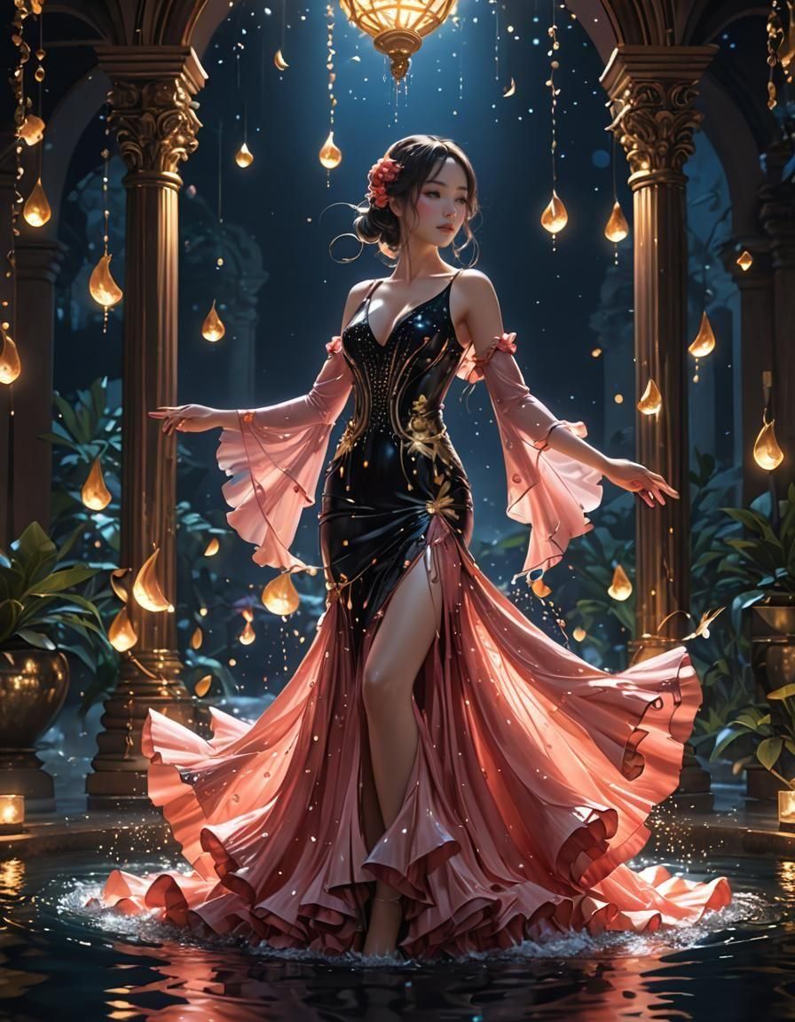 Anime Starlight Flamenco in 3D Rendered Style