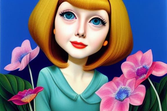 Peggy and her flowers
