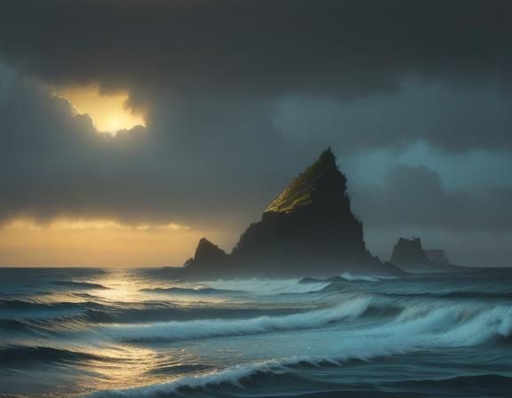 Woman Reading on Beach in Hyper-Realistic Digital Art