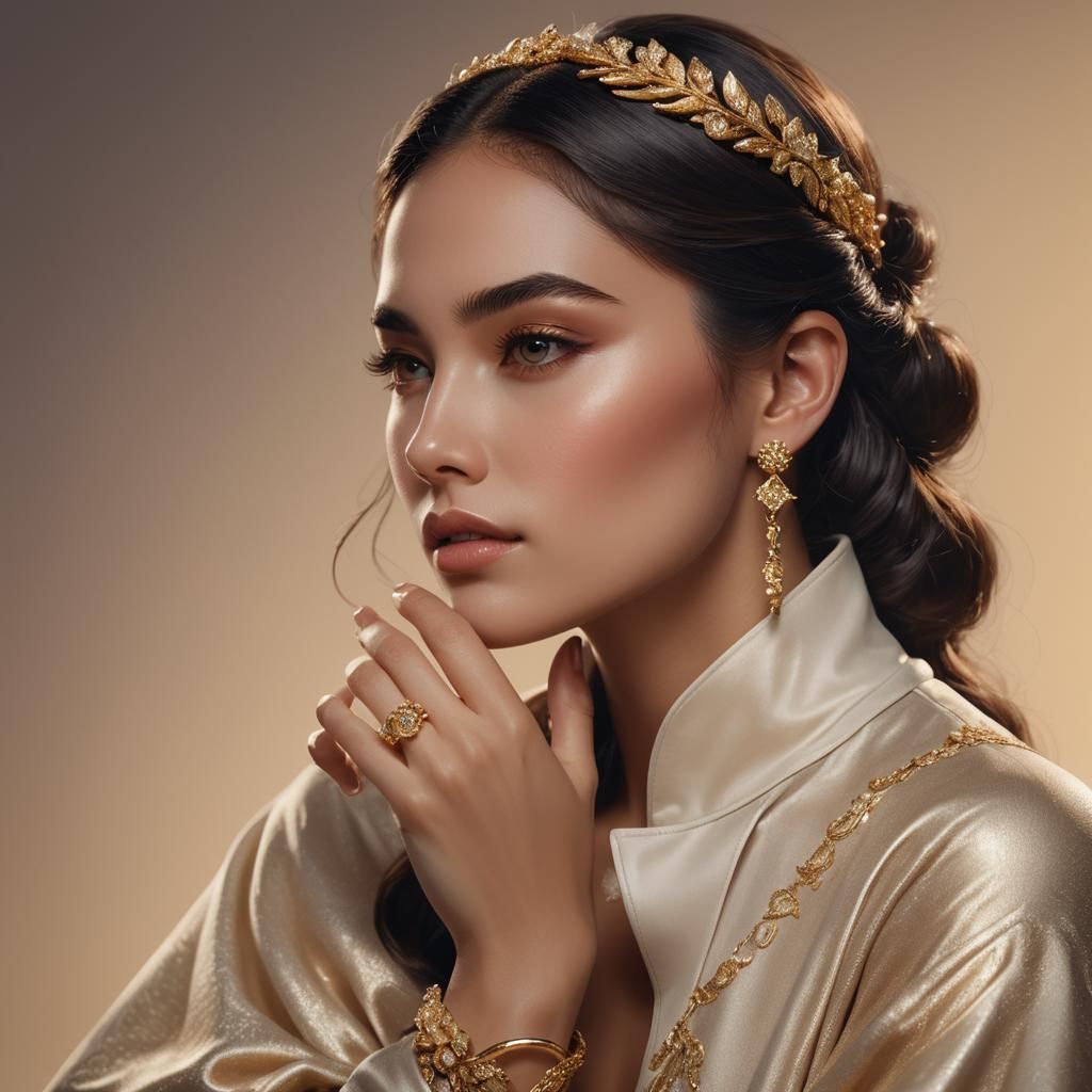 Stunning Ring Model in Fantasy Concept Art