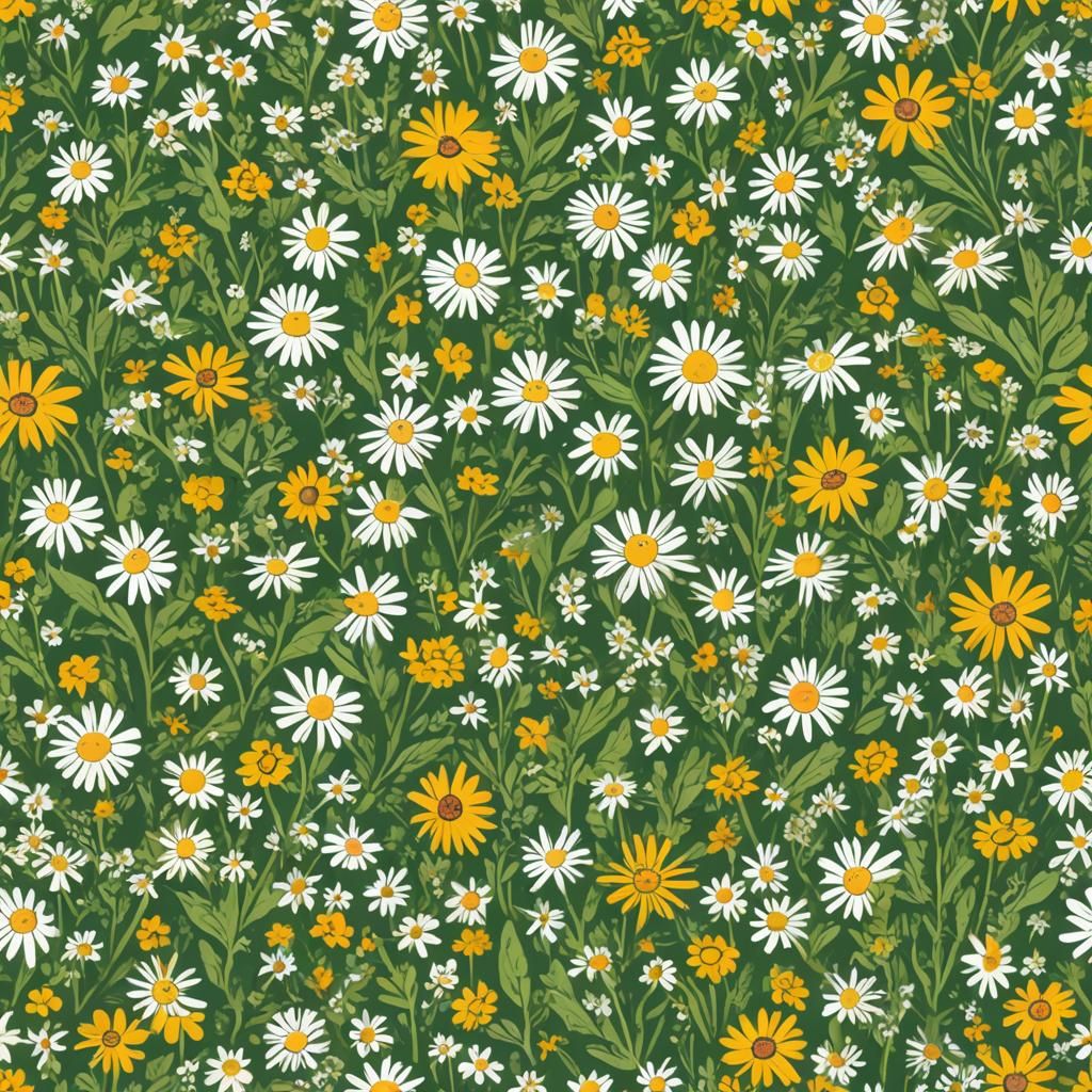 Margarita Flowers in a Sunny Field