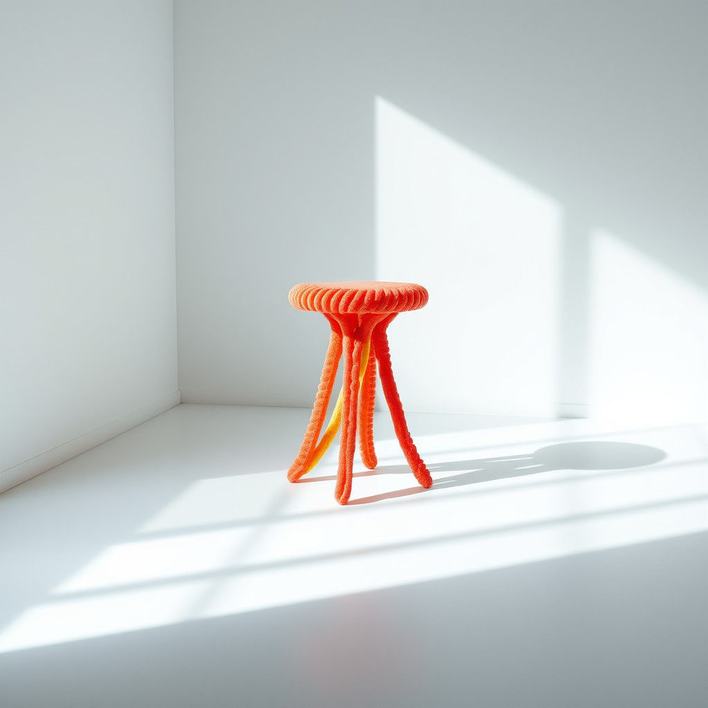 Whimsical Noodle Stool: 20th Century Design Reimagined