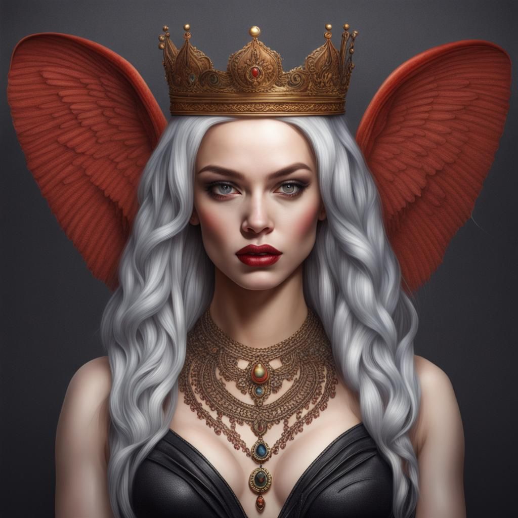 Hyperrealistic Portrait of a Beautiful Queen Lilith