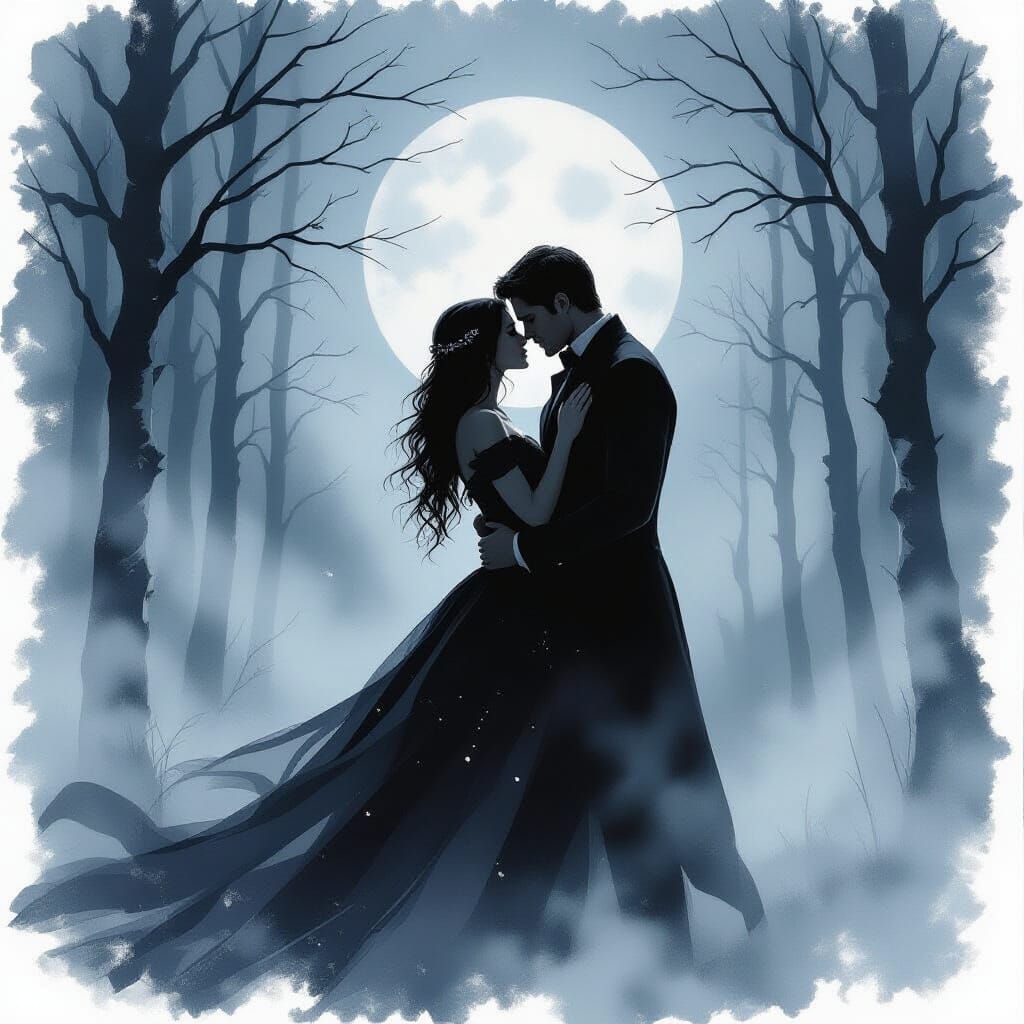 AI Interpretation of Dark Romance Theme