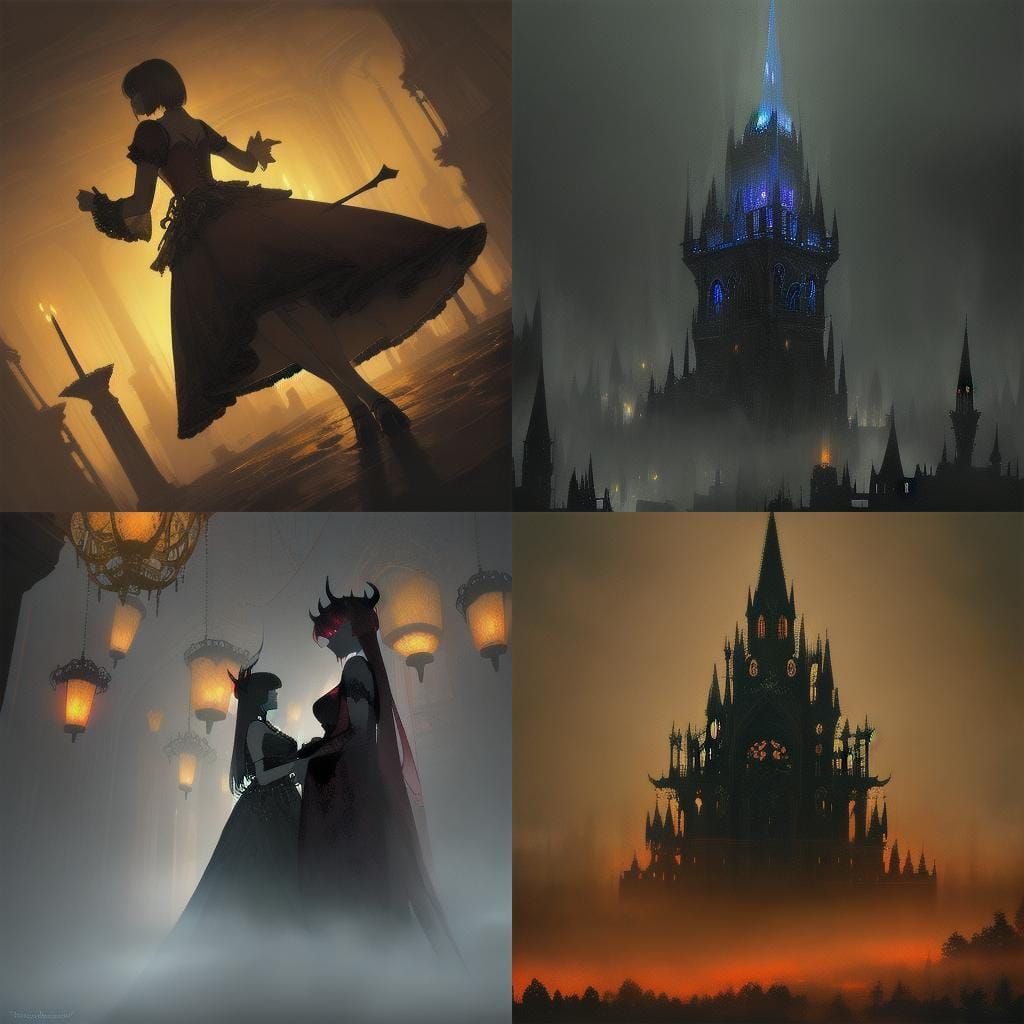 Succubus in Dungeon: Ethereal Fantasy Illustration