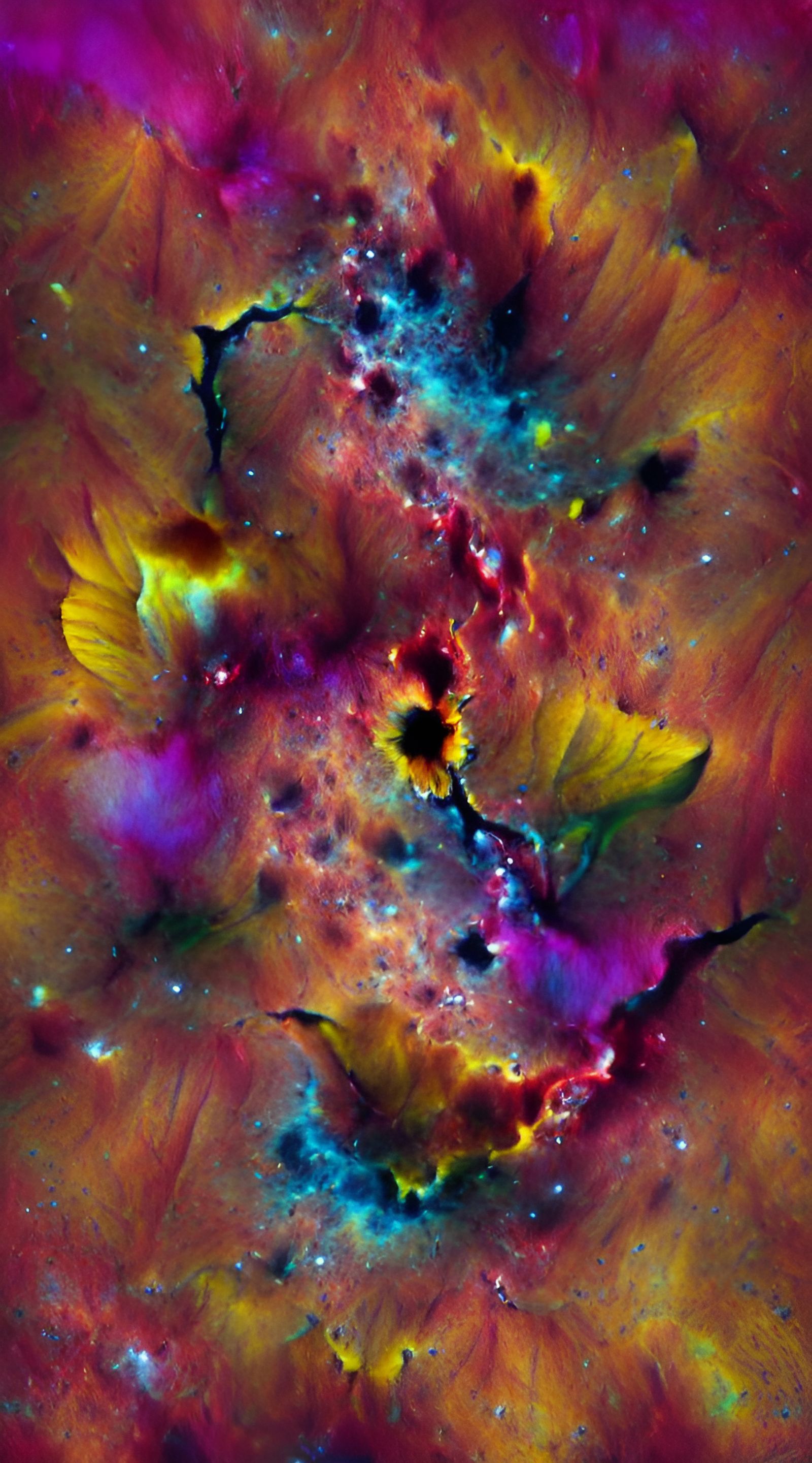 Dying Celestial Nebula's Vibrant Echoes