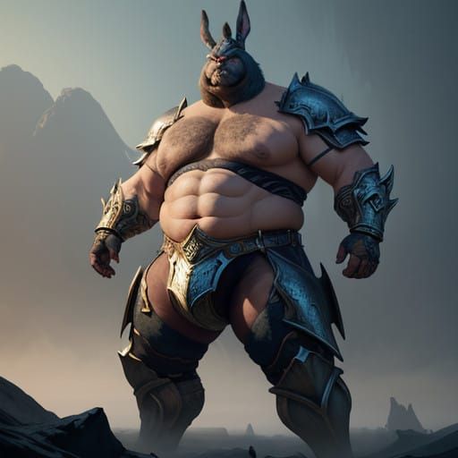 Epic Fantasy Chungus in Majestic Medieval Armor