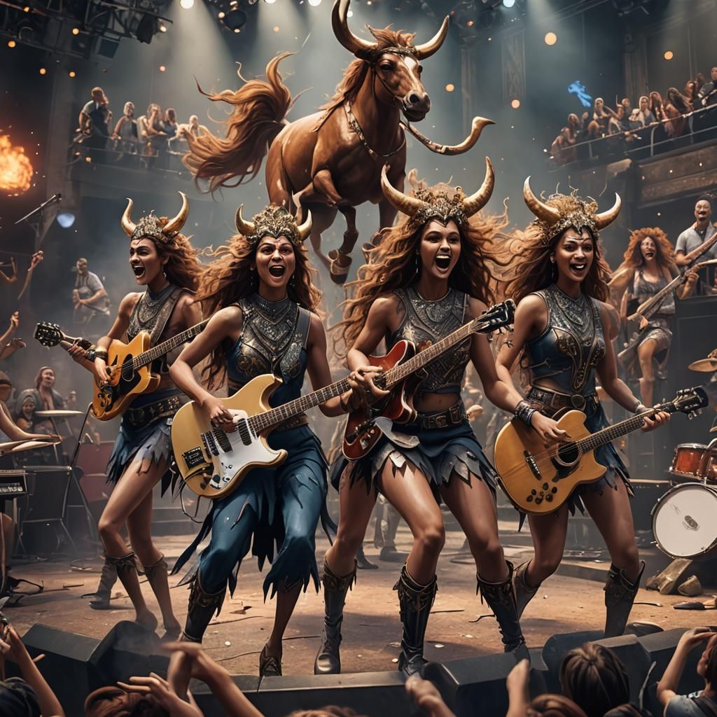 Centaurs Rocking Concert Stage: Fantasy Art