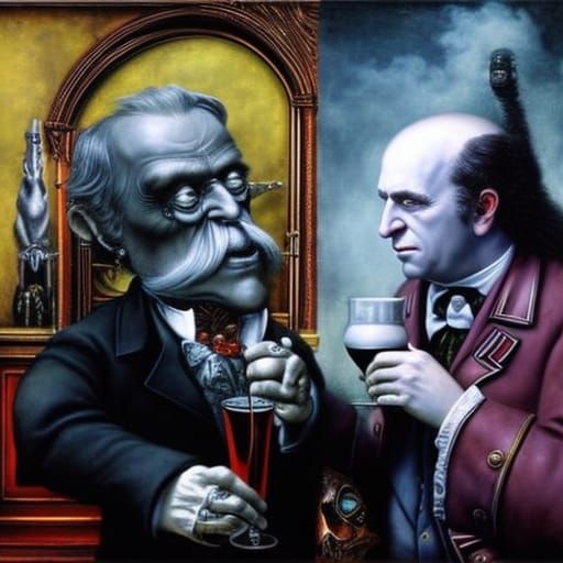 Dr. Jekyll's Transformation: A Psychedelic Art Deco Portrait