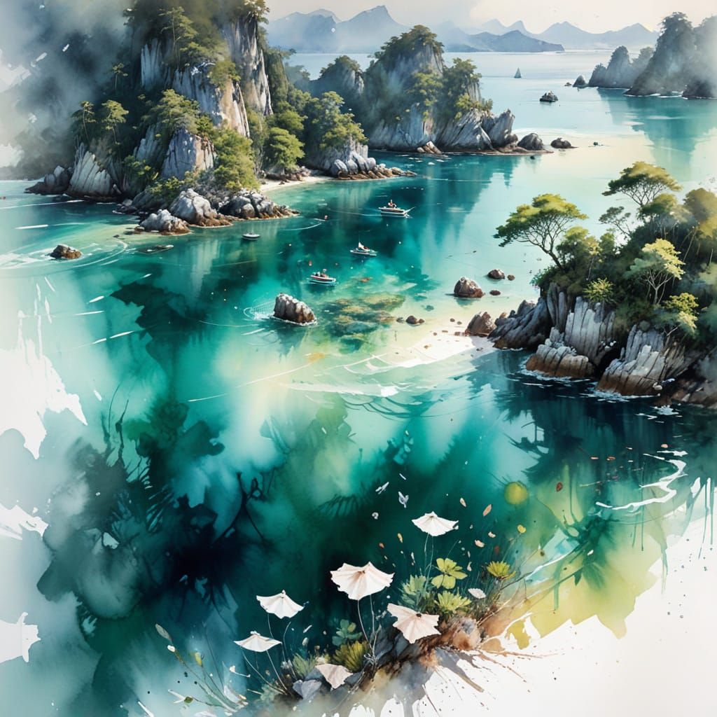 Mergui Archipelago: Watercolour Emerald Jewels in Andaman Se...
