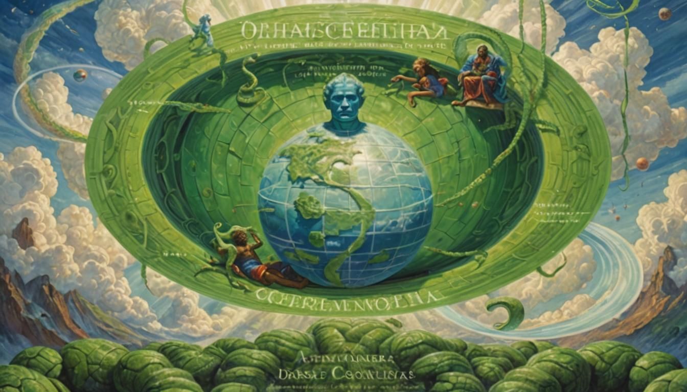 Blue Man in Green Sphere: Sacred Realism