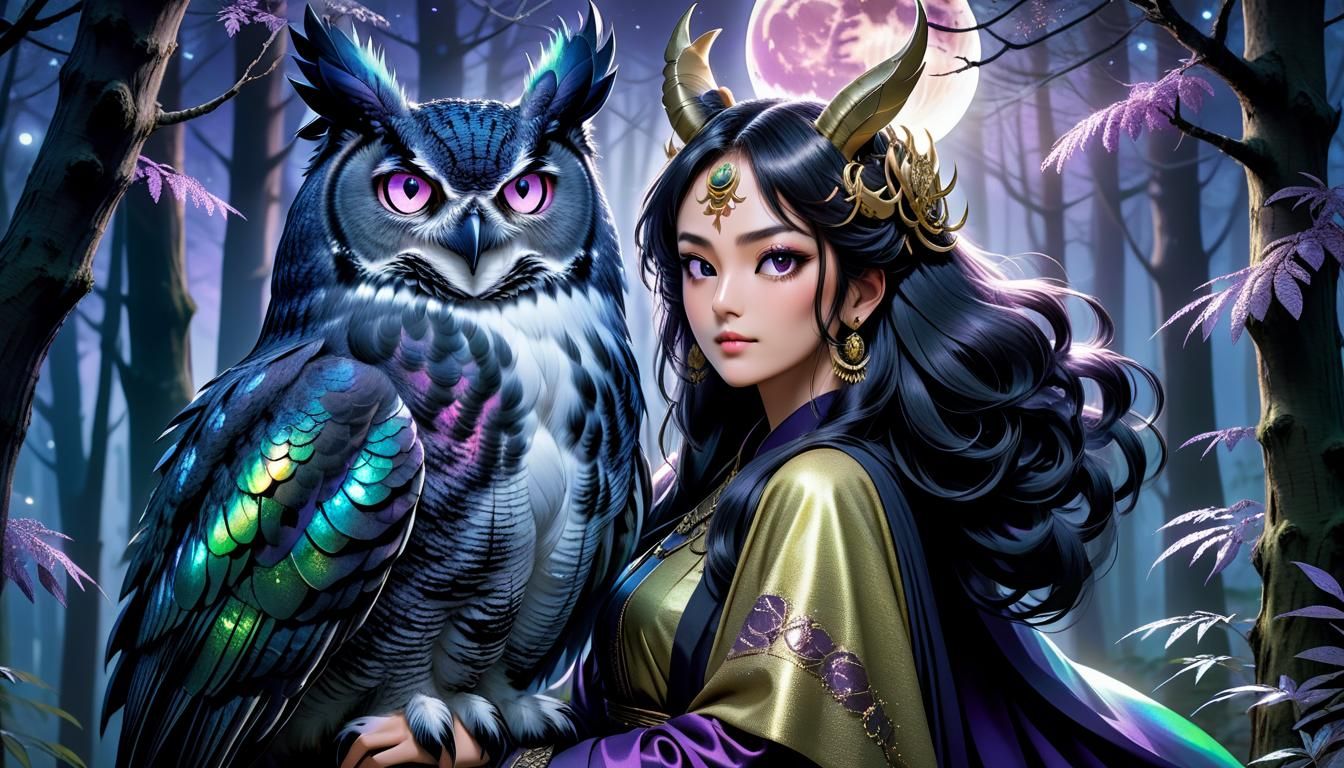 Greek Myth: Oubo, The Pet Owl of Diana the Huntress