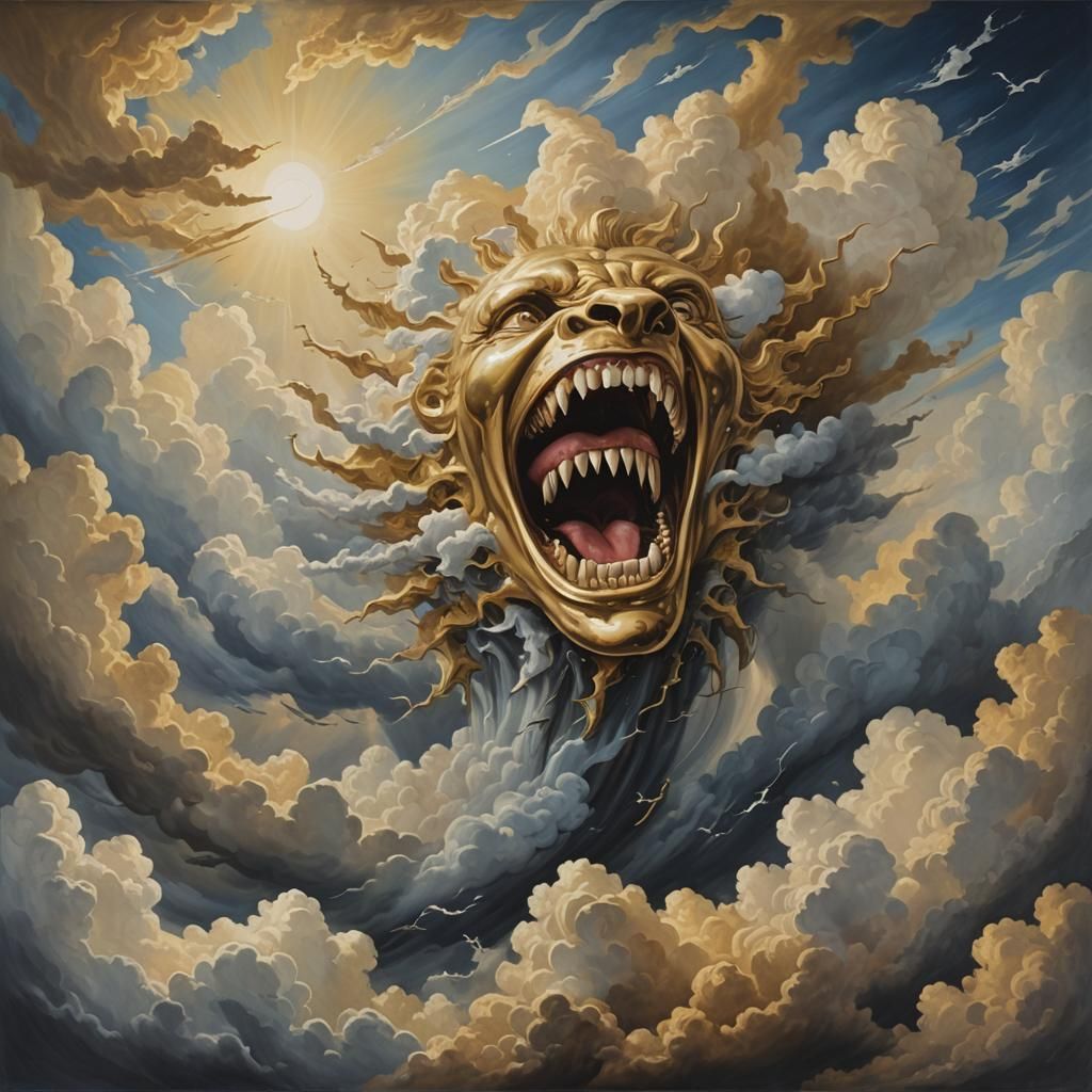 The golden-toothed sky roars (Esenin)