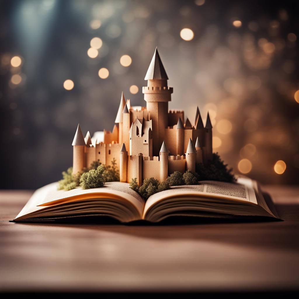 Storybook Castle: Origami-Inspired Digital Art