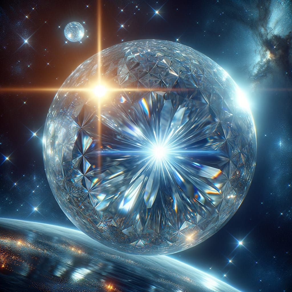 Diamond Planet Reflects Blue Star's Light