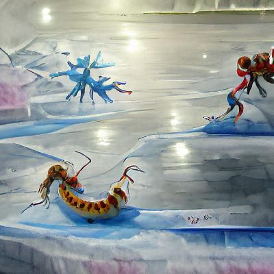 Centipede Wins Ice Skating Contest in Wonderland