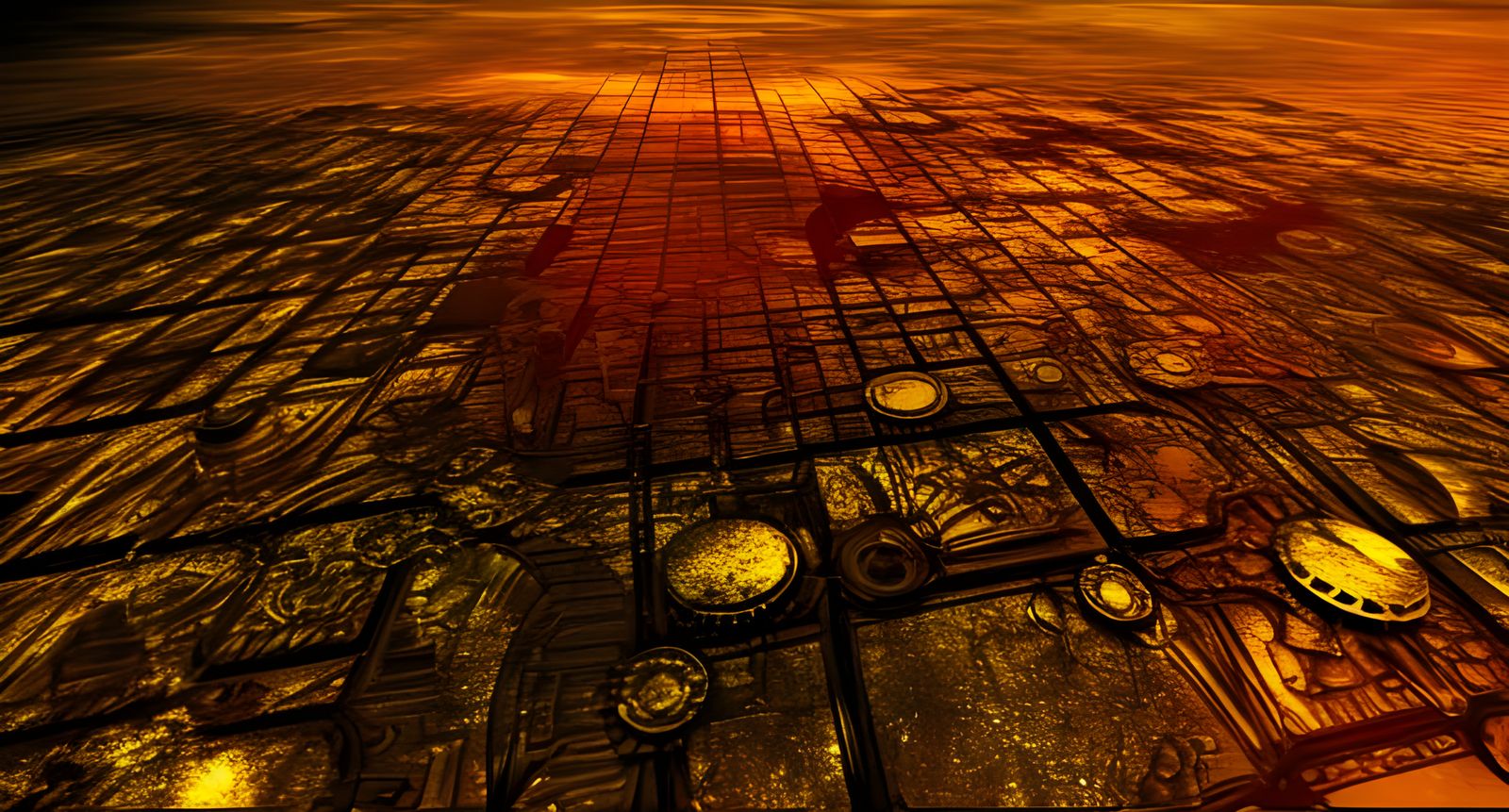 Hyperdetailed Box of Chrome and Gold