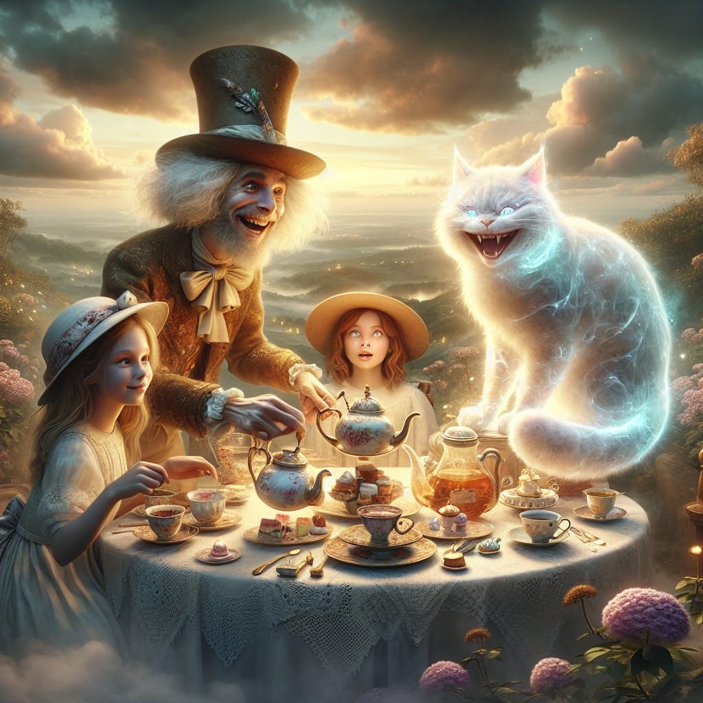 Ethereal Gathering in Dreamlike Realism