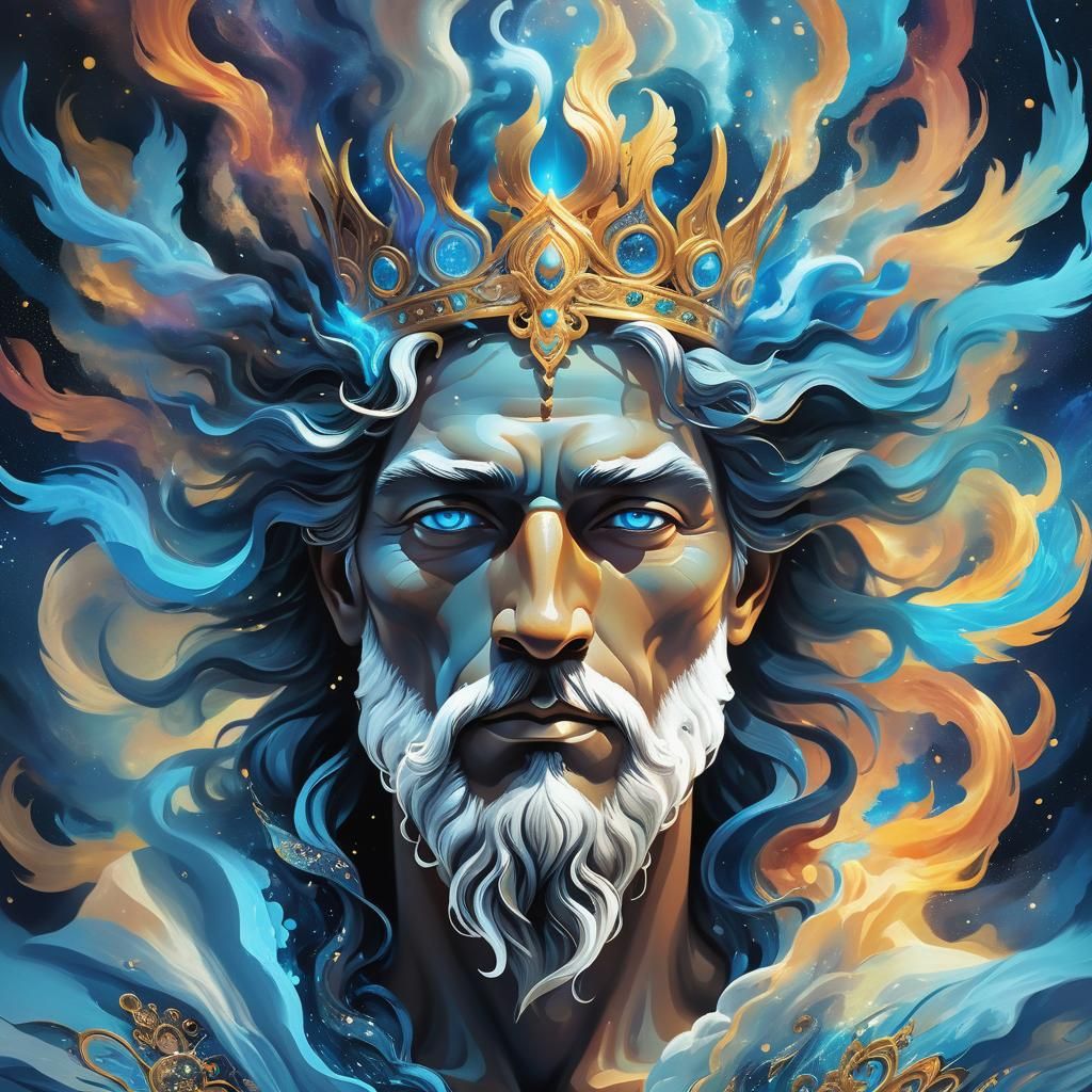 Majestic Portrait of God as Ethereal Concept Art