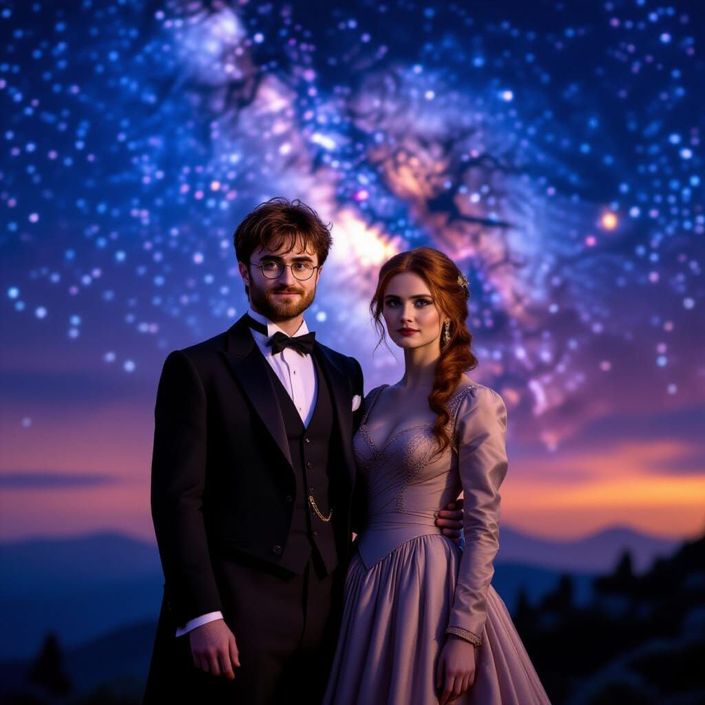 Dramatic Celestial Scene in Cinematic Style