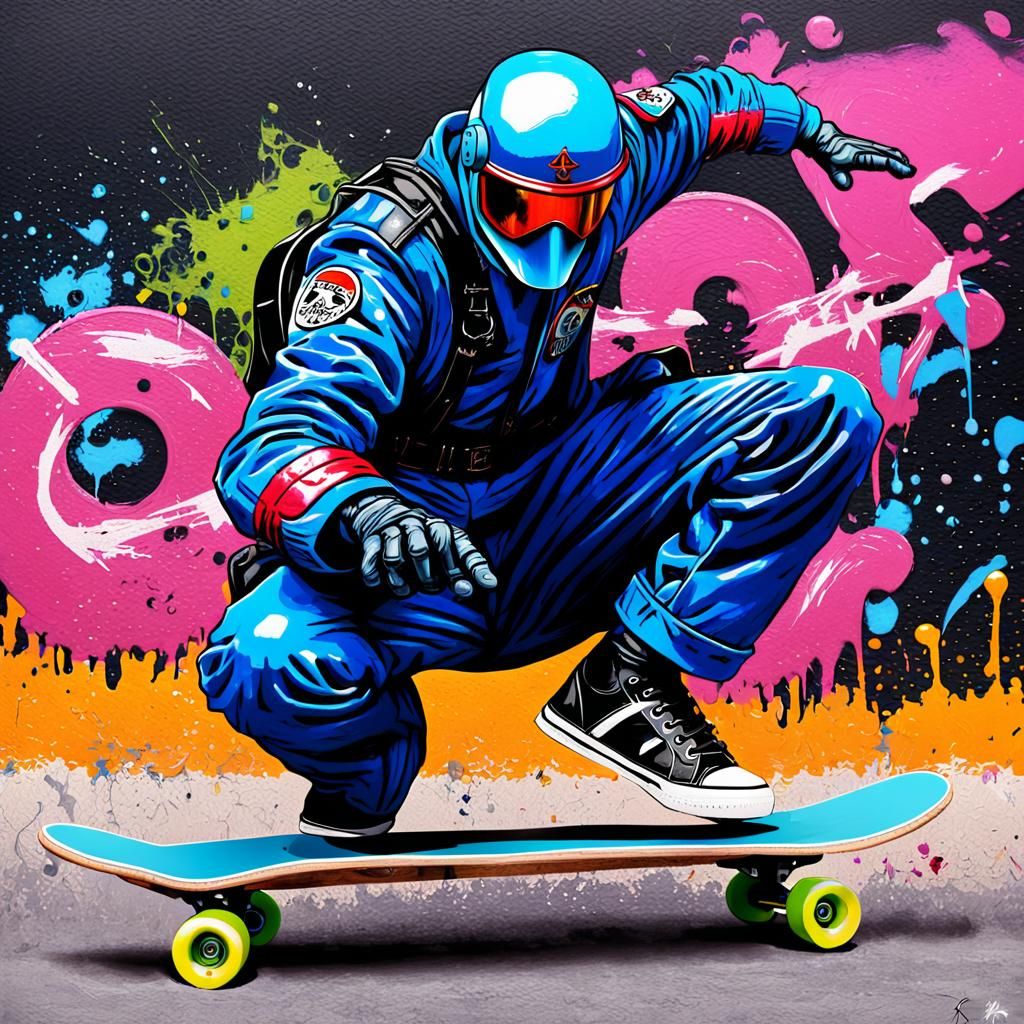 Cobra Commander Shreds: Graffiti Skateboard Art