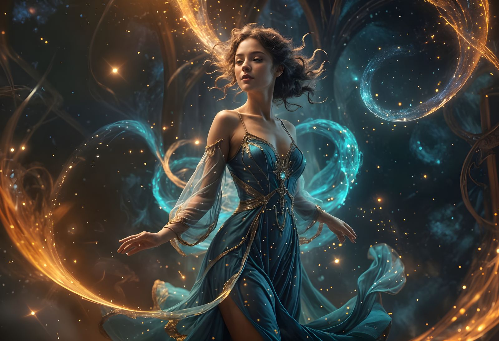 Galactic Dancer in Cosmic Rhapsody