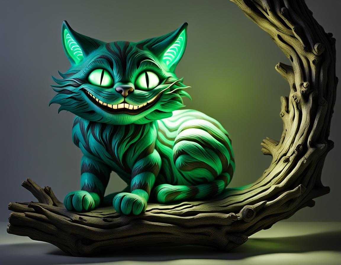 Cheshire Cat Lamp: Surreal Wonderland Illumination