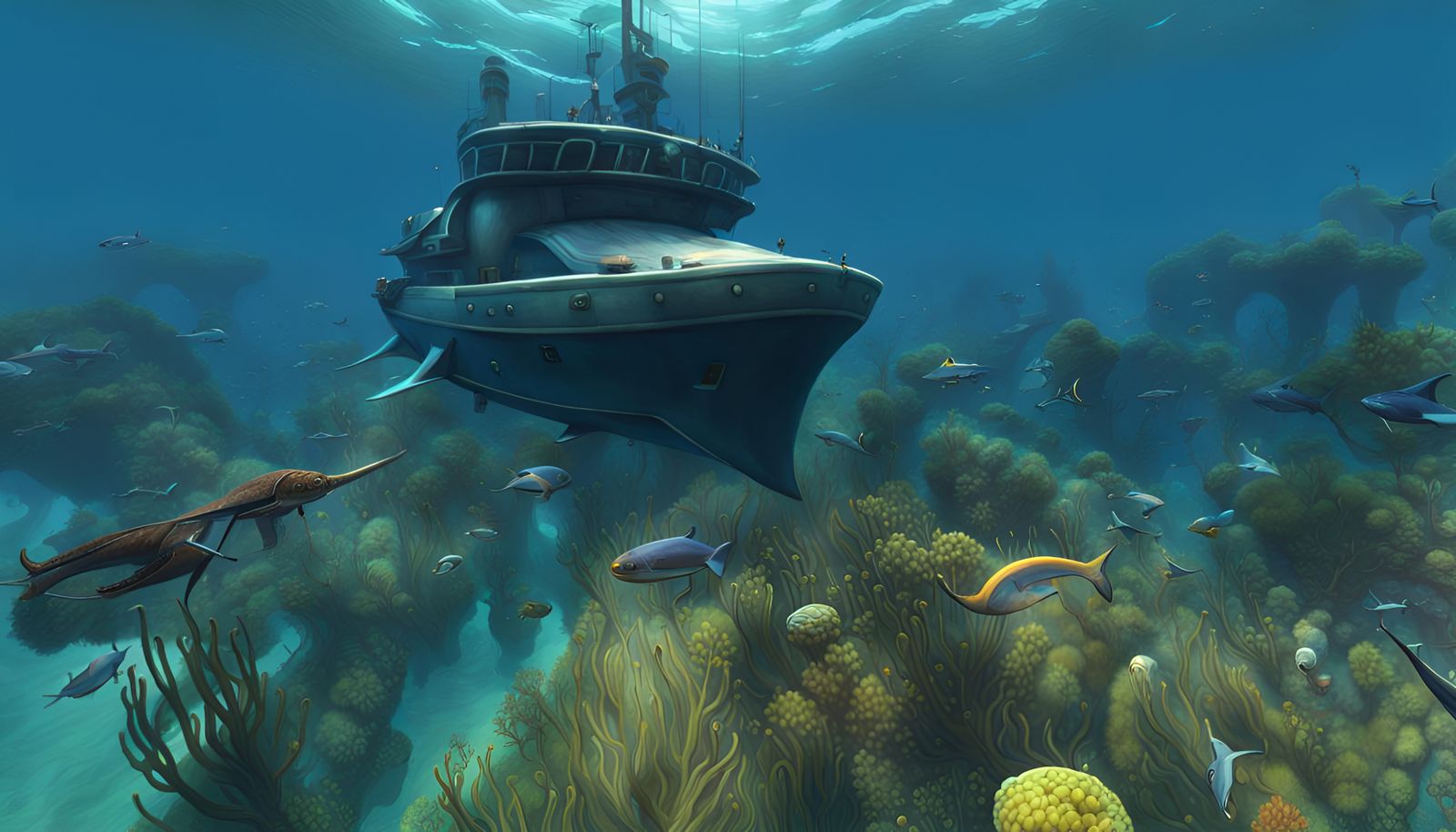 Subnautica-Inspired Seascape