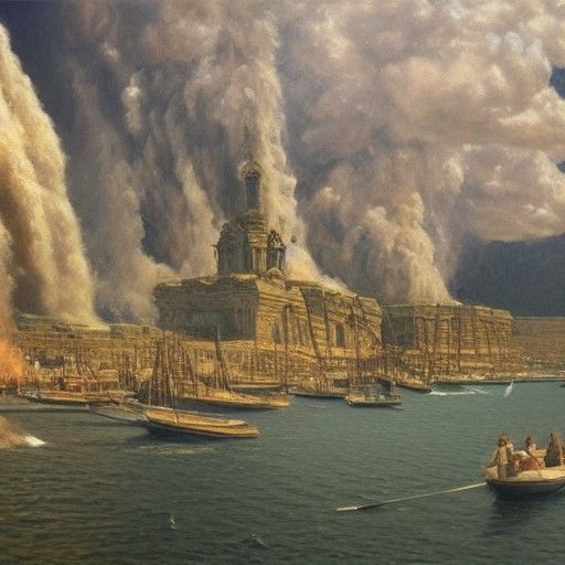 Historical Scene in Oil Painting Style