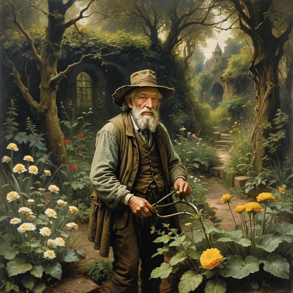 Secret Garden: An Oil Painting Inspired by Rembrandt