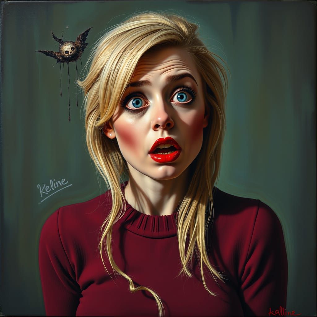 Surreal Portrait of a Talking Woman in Dali Style