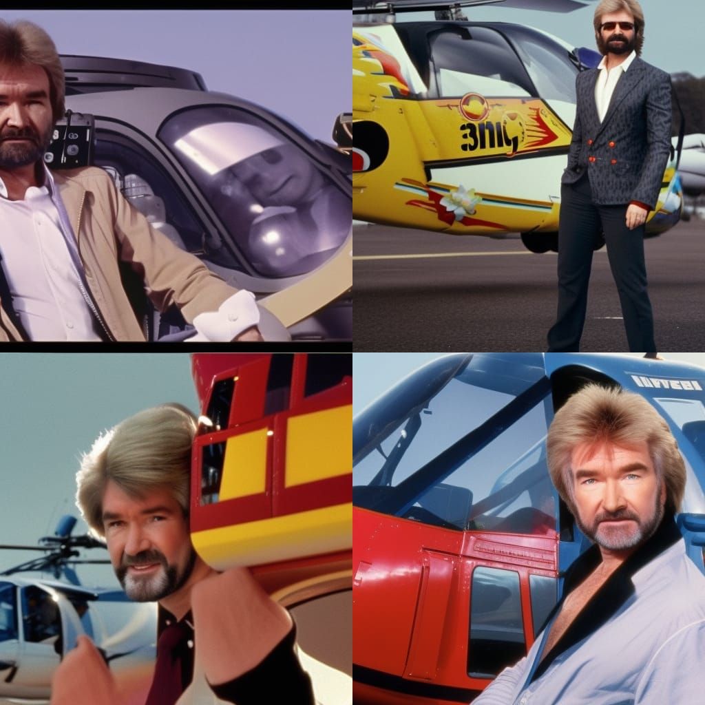 Noel Edmonds as 1980s Action Hero
