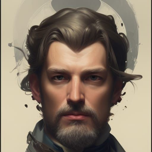 Duke Wilhelm von Eisenhardt Portrait in Art Nouveau Style