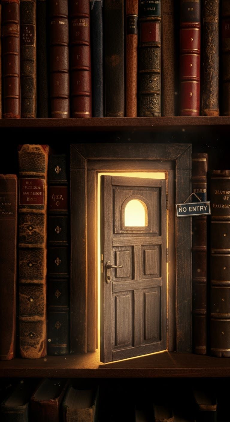 Miniature Doorway Hidden in Ancient Library
