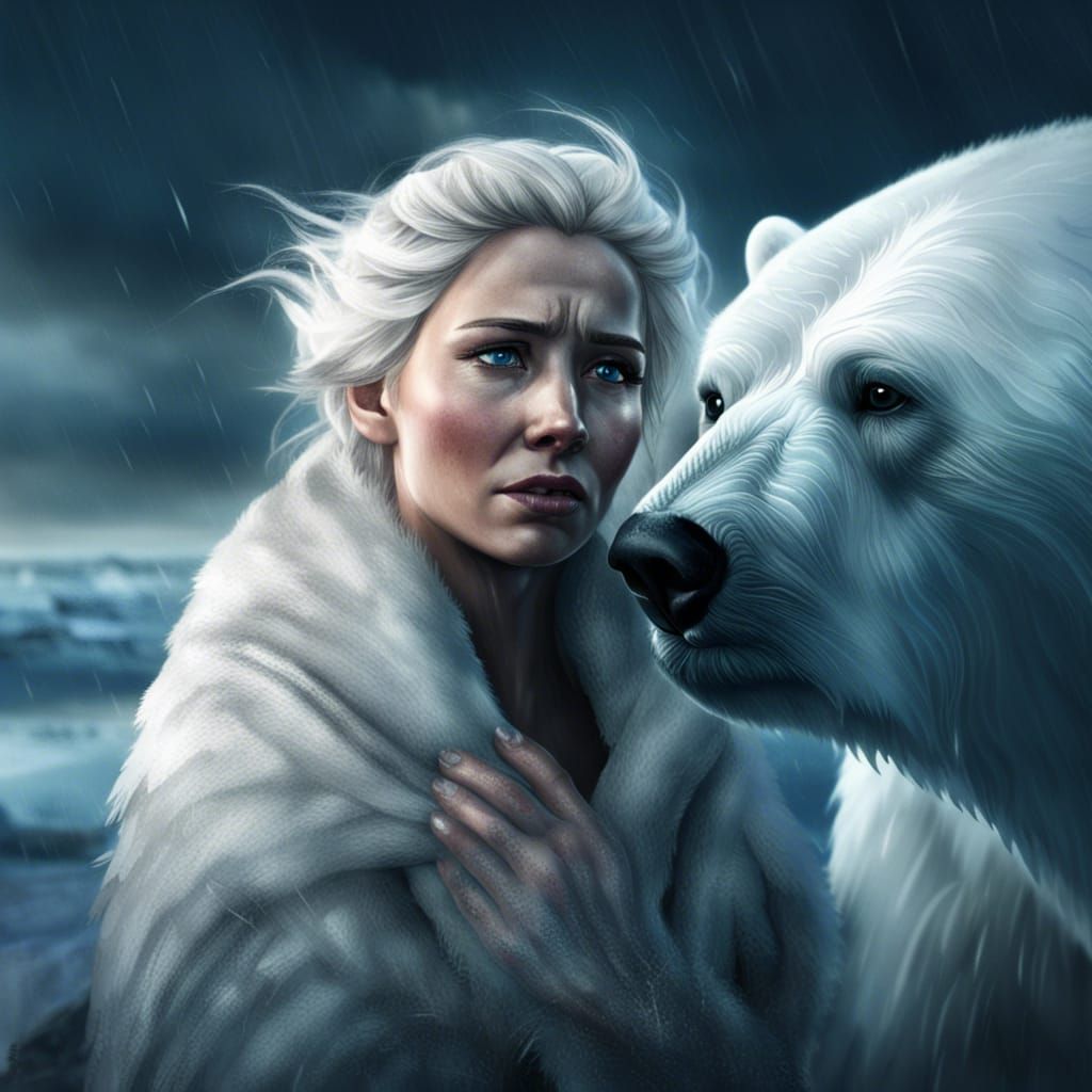 Apocalyptic Antarctica: Elsa and Polar Bear in Tears