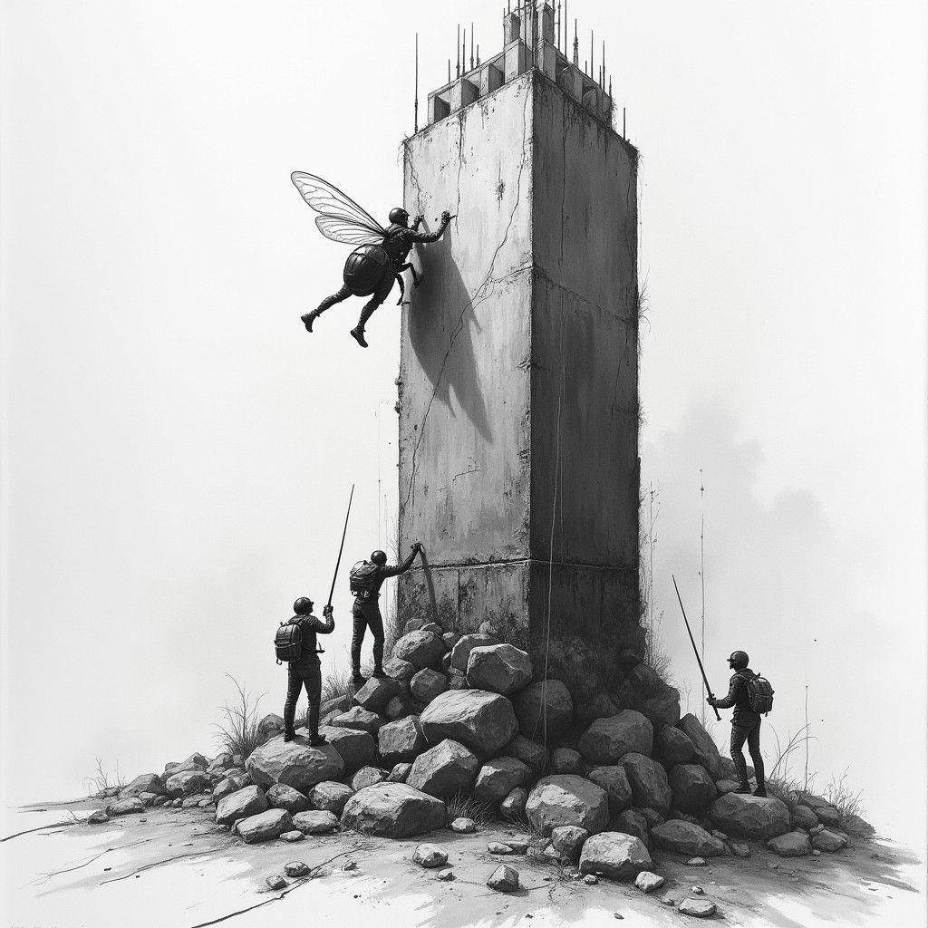 Doodlebugs Build a Skyscraper: Charcoal Drawing