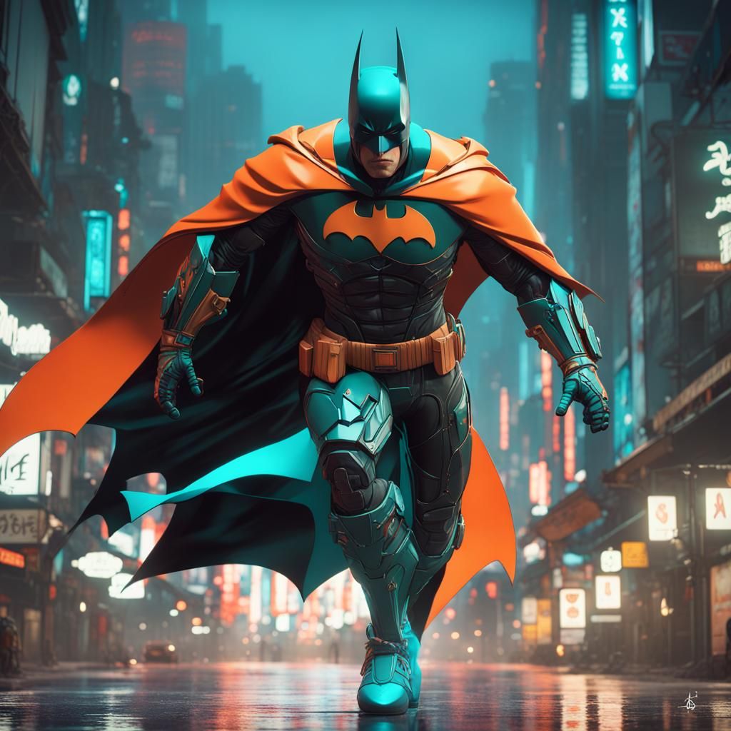 Hyperdetailed Japanese Batman Concept Art