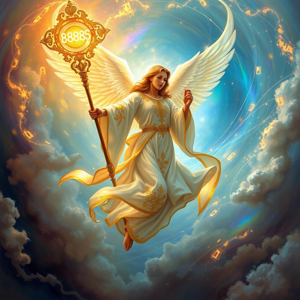 Angel of Numbers in Dreamlike Surrealism