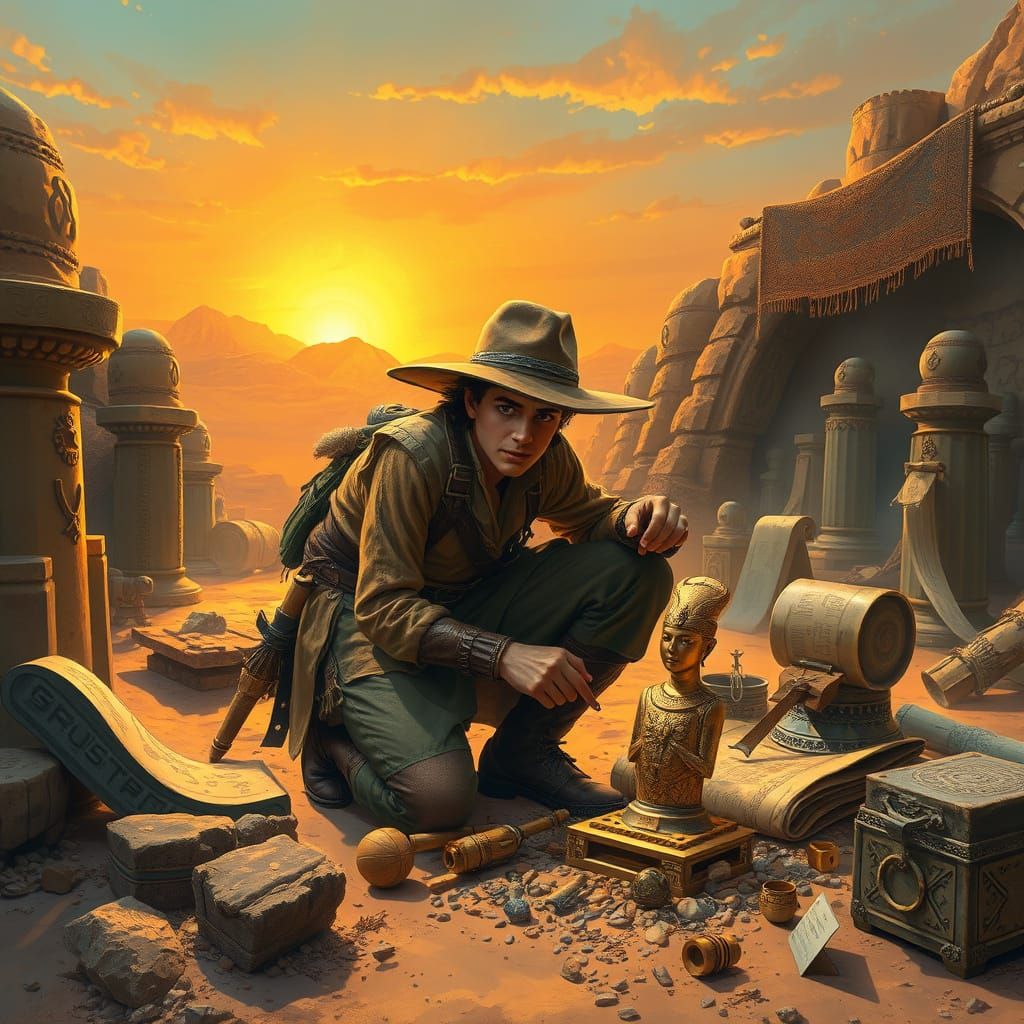 Archaeologist Discovers Golden Treasure Amidst Ancient Relic...