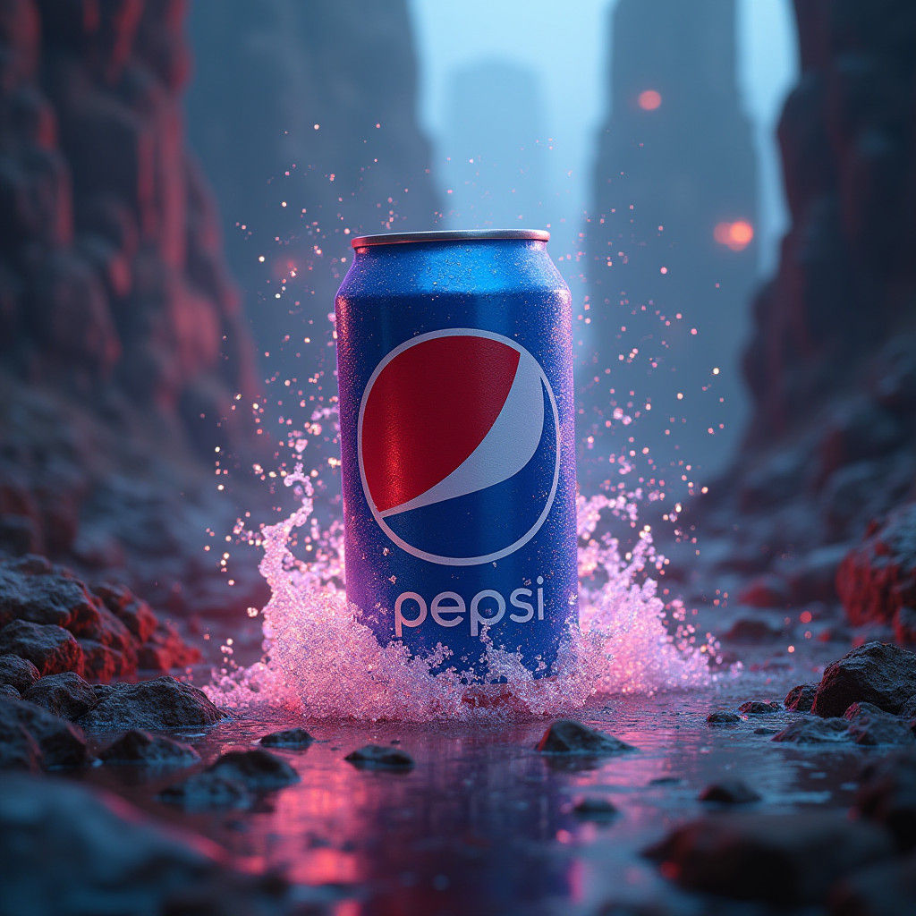 Pepsi Can in Dystopian Futuristic Realm
