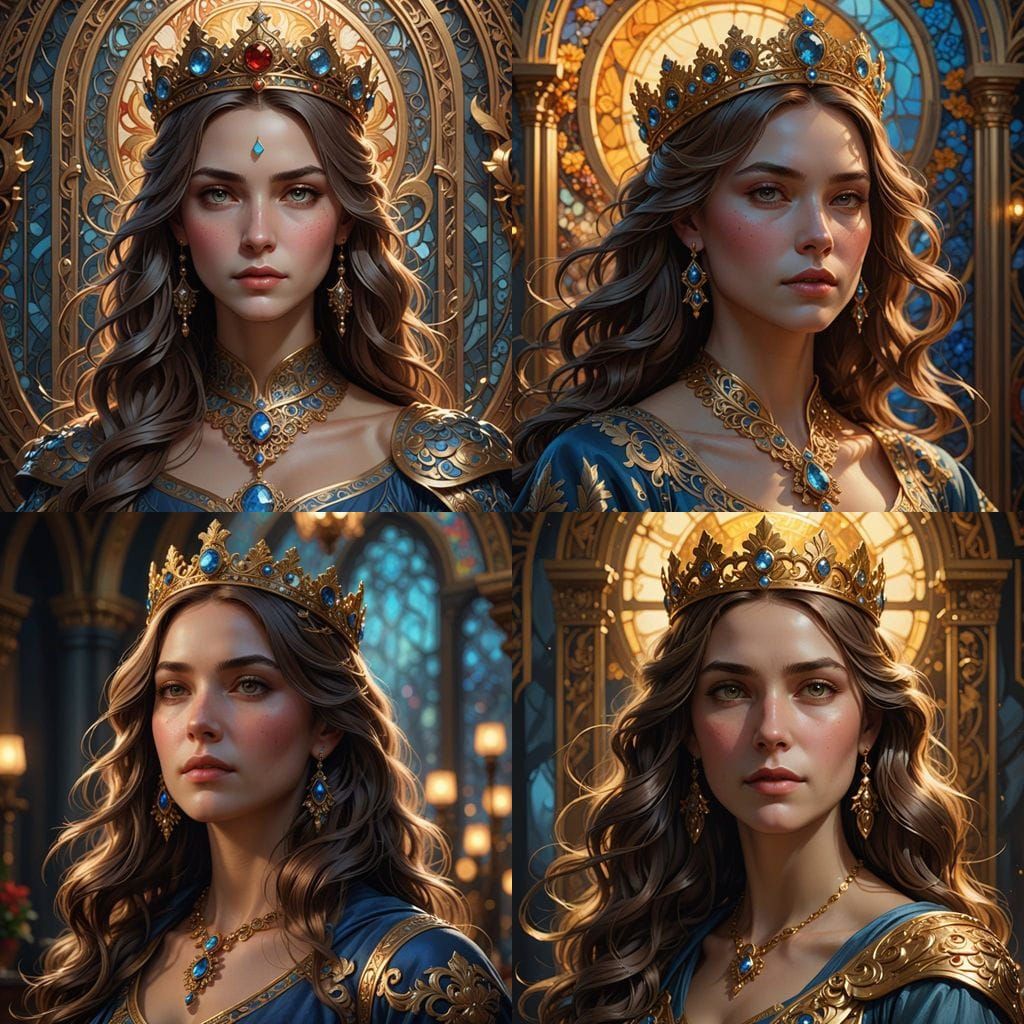 Regal Beauty in Vibrant Triadic Colors