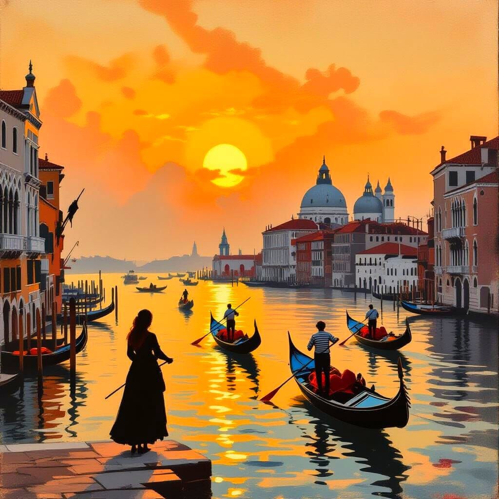 Sunset in Venice