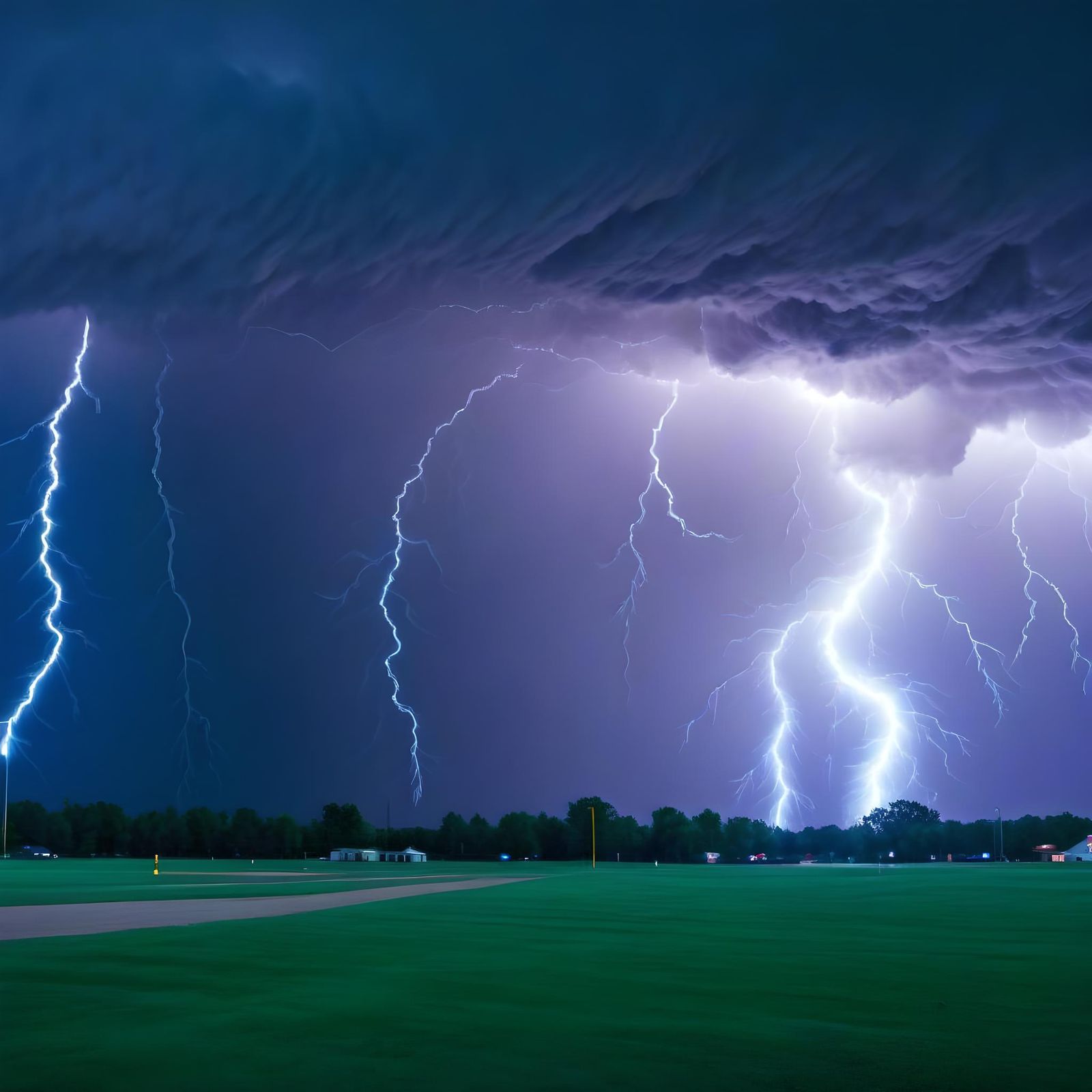 Severe Thunderstorm with Intense Lightning