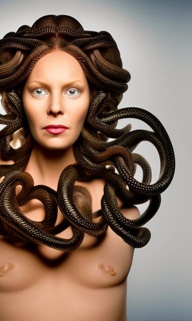Medusa Gorgon: Professional Close-Up Portrait