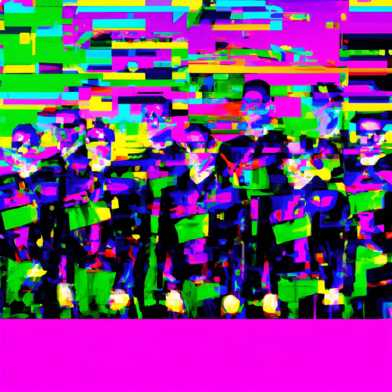 Glitched VHS Portrait for Eurocyberarmy Uniforms