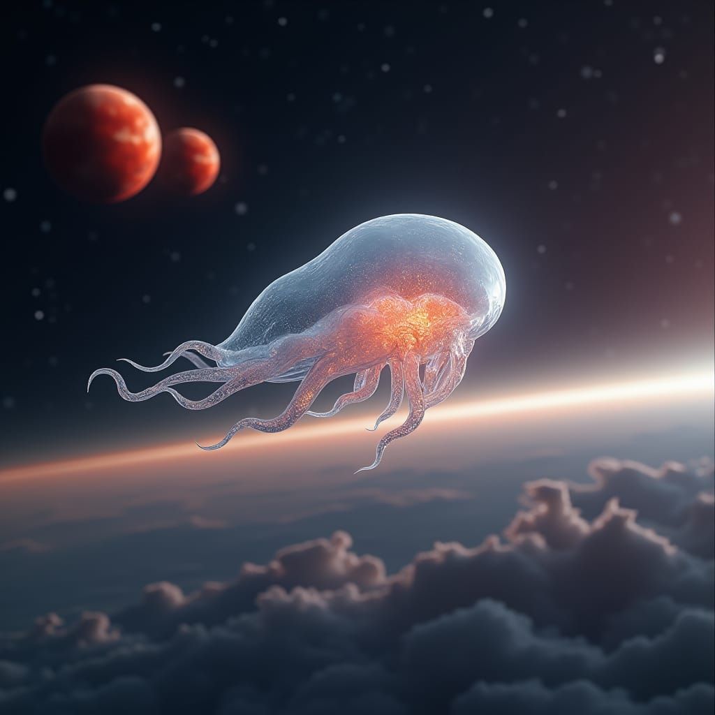 Translucent Alien Life Form on Jupiter