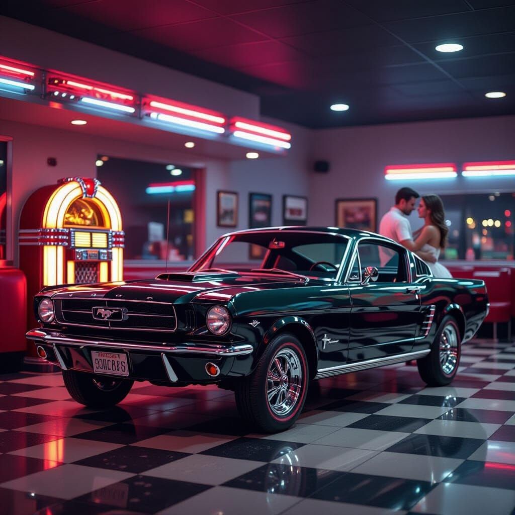 1965 Ford Mustang Fastback at Retro Diner