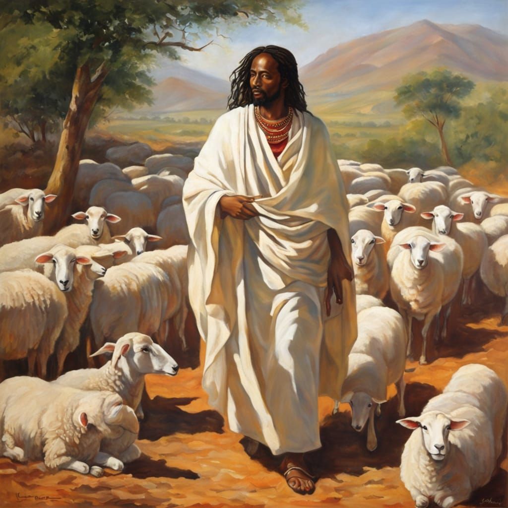 The God of peace ሰላም that brought again from the dead our ጌታ Lord Jesus, the great shepherd እረኛ of the በግ sheep, through...