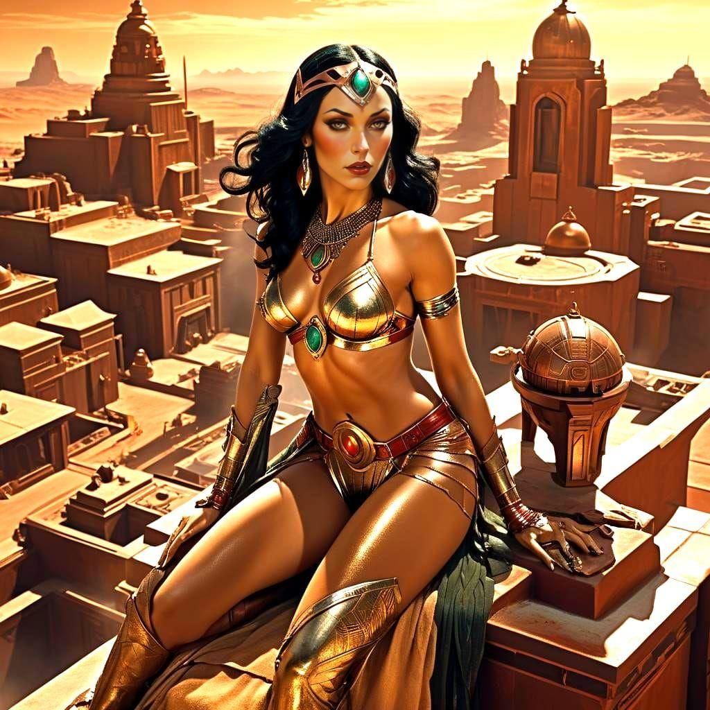 Dejah Thoris: Martian Princess in Art Deco Style